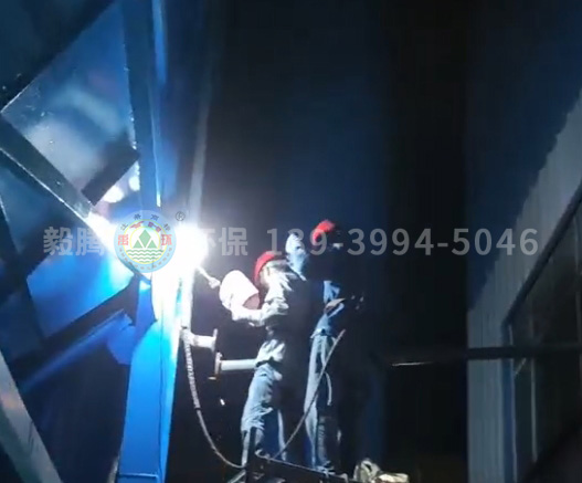 恒康鋁業中頻爐除塵器 現場加班加點安裝施工，全程監護確保質量保障安全